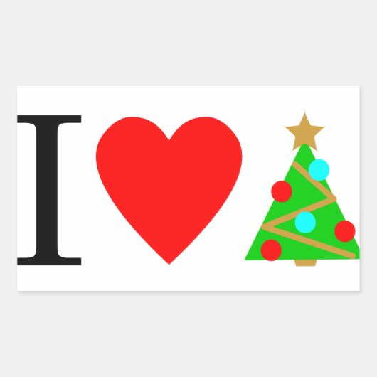 I Kerst sticker hart (Voorkant)