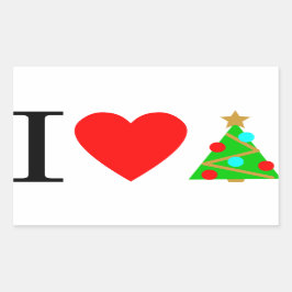 I Kerst sticker hart