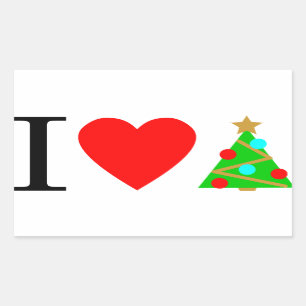 I Kerst sticker hart