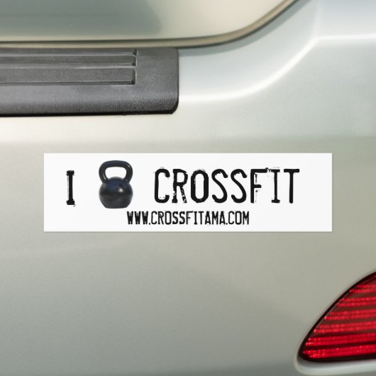 I kettlebell CrossFit Bumper Bumpersticker (Op auto)