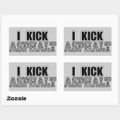 I Kick Asphalt Rechthoekige Sticker (Vel)