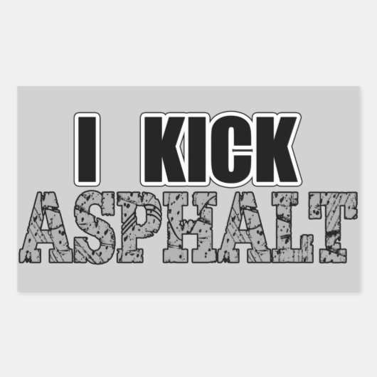 I Kick Asphalt Rechthoekige Sticker (Voorkant)