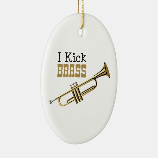 I Kick Brass Keramisch Ornament (Rechts)