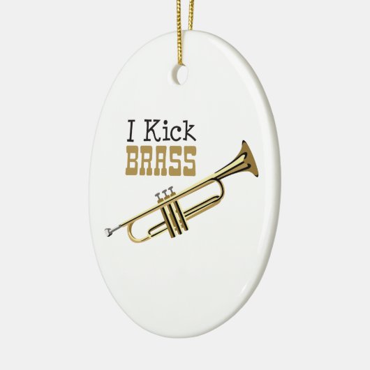 I Kick Brass Keramisch Ornament (Links)
