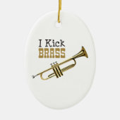 I Kick Brass Keramisch Ornament (Voorkant)