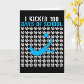 I Kicked 100 Days Of School Soccer 100th Day Of Sc Kaart (Gele Bloem)