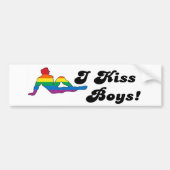 I Kiss Boys Bumpersticker (Voorkant)