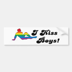 I Kiss Boys Bumpersticker