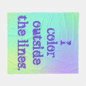 "I Kleur buiten de lijnen" Fleece Deken (Voorkant (Horizontaal))