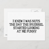 I Knew I Was Nuts Funny Saying Briefkaart (Voorkant / Achterkant)