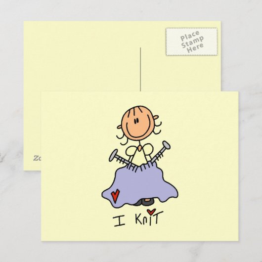 I Knit Briefkaart (Voorkant / Achterkant)
