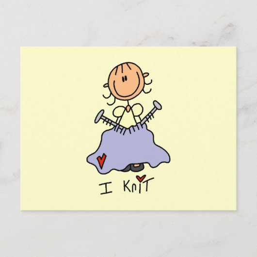 I Knit Briefkaart (Voorkant)