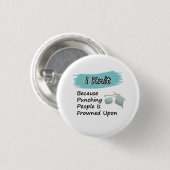 I Knit - Button (Voorkant /achterkant)