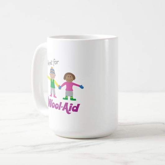 I Knit for Wool-Aid mok (Voorkant links)