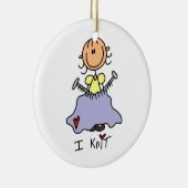 I Knit Keramisch Ornament (Rechts)