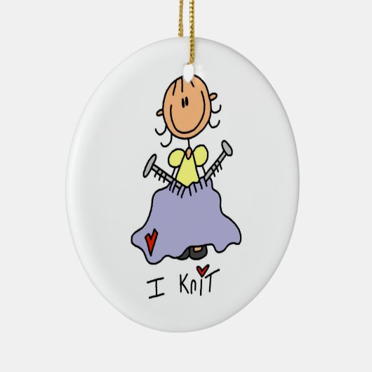 I Knit Keramisch Ornament (Rechts)