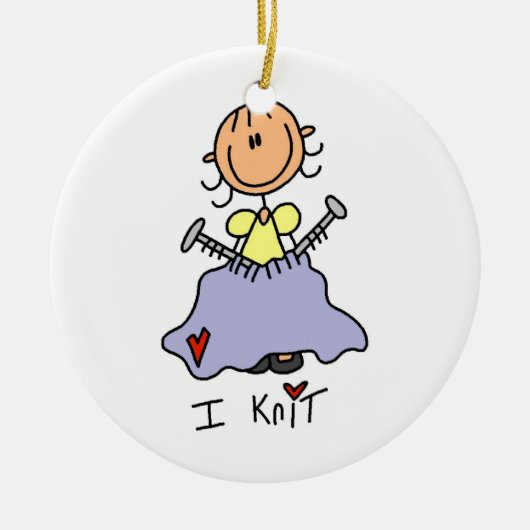 I Knit Keramisch Ornament (Voorkant)