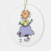 I Knit Keramisch Ornament (Links)