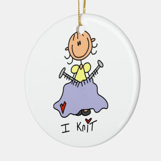 I Knit Keramisch Ornament (Links)