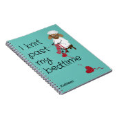 I Knit Past My Bedtime Sheep Custom Notebook Notitieboek (Rechterzijde)