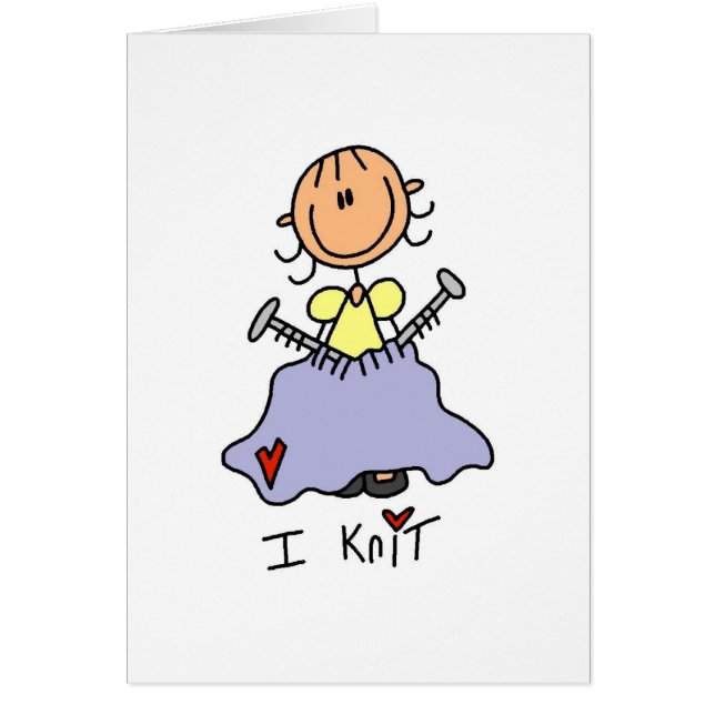 I Knit Stick Figuur Tshirts and Gifts (Voorkant)