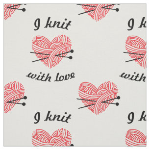 "I Knit with Love" Patroon voor arn & Needles-amba Stof