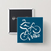 I-knop Bike Vierkante Button 5,1 Cm (Voorkant /achterkant)