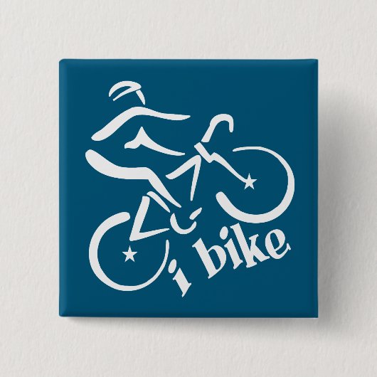 I-knop Bike Vierkante Button 5,1 Cm (Voorkant)