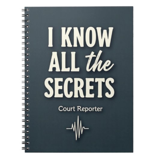I Know All the Secrets — Court Reporter Notitieboek (Voorkant)