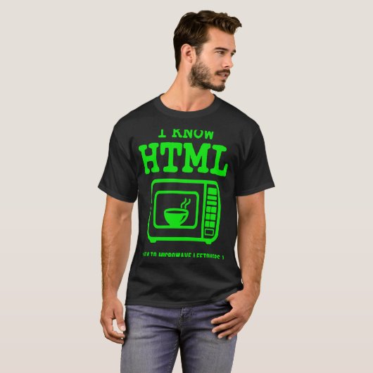 I know HTML How to microwave leftovers T-shirt (Voorkant volledig)