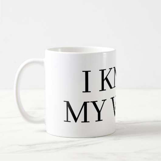 I know my value coffee mug gift koffiemok (Links)