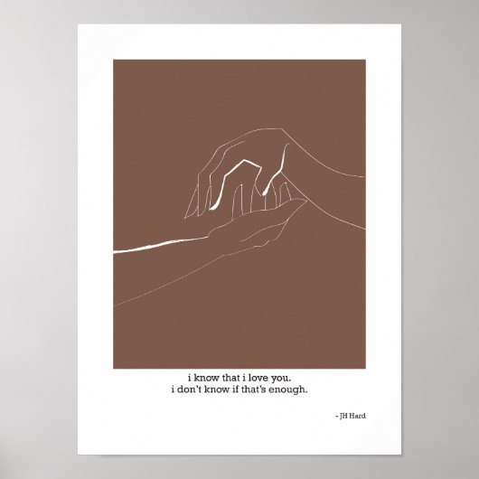 I Know That I Love You Poster (Voorkant)