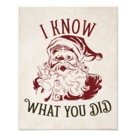 I know what You did Vintage Chistmas Foto Afdruk
