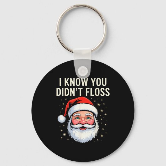 I Know You Didn't Floss Dental Hygienist Xmas Retr Sleutelhanger (Voorkant)