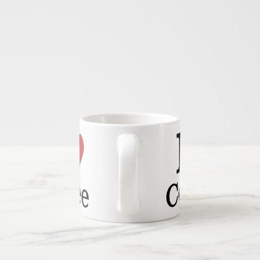 I ❤️ Koffie  Espresso Kop (Achterkant)