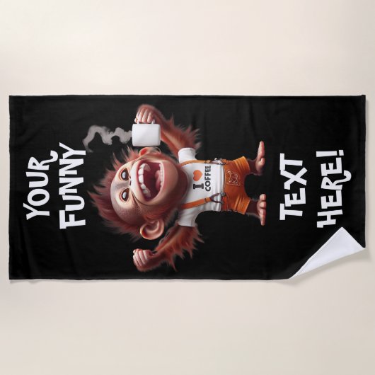 I ♥ Koffie Strandlaken (Voorkant)