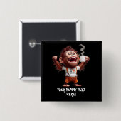 I ♥ Koffie Vierkante Button 5,1 Cm (Voorkant /achterkant)