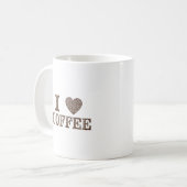 I ♥ Koffiebonenkunst Koffiemok (Voorkant links)