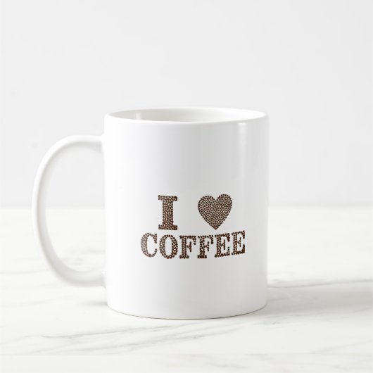 I ♥ Koffiebonenkunst Koffiemok (Links)