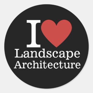 I ❤️ Landschapsarchitectuur voor studenten / facul Ronde Sticker