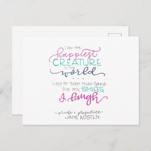 I Laugh - Pride & Prejudice Briefkaart (Voorkant / Achterkant)