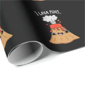 I Lava Puns Funny Geology Volcano Pun Dark BG Cadeaupapier (Rol Hoek)