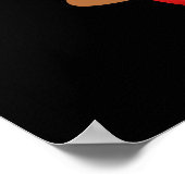 I Lava Rock and Roll Funny Volcano Pun Dark BG Poster (Hoek)