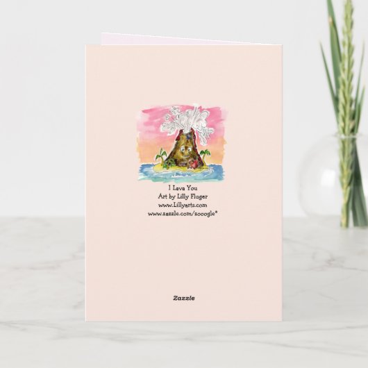 I Lava u Kaart van Valentijn van de Vulkaan van U (Achterkant)