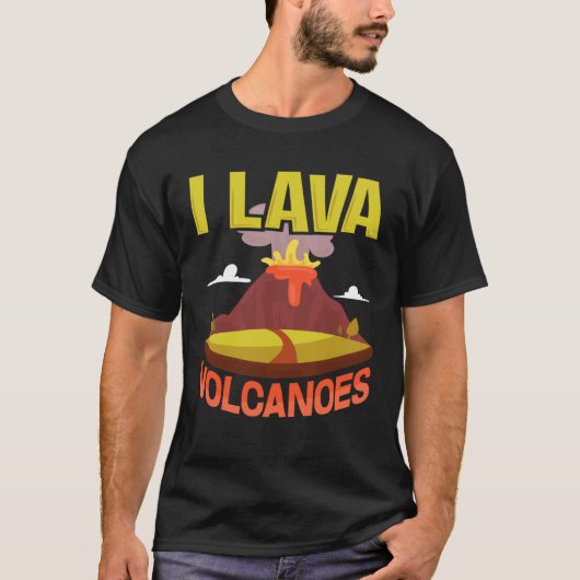 I Lava Volcanoes  Fun Pun Geology Geode T-shirt (Voorkant)