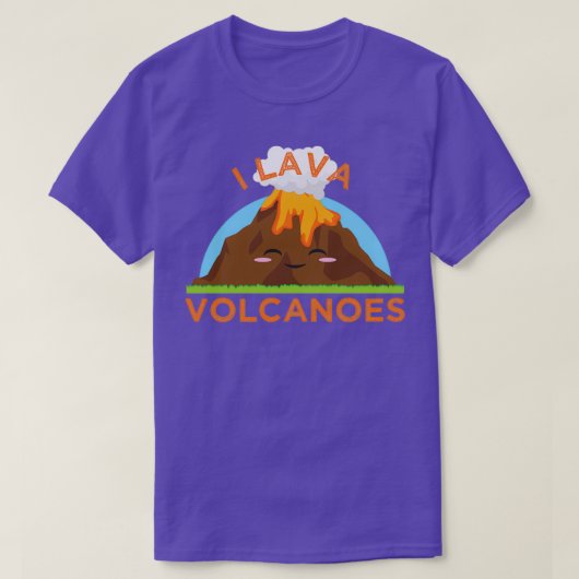 I Lava Volcanoes Geologists Mineralogy Crystal T-shirt (Design voorkant)