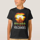 I Lava Volcanoes Volcano Geoloog T-shirt (Voorkant)