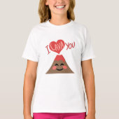 I Lava You Volcano Heart Sweet Pun Shirt (Voorkant)