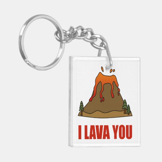 I Lava You Volcano Sleutelhanger (Voorkant Links)