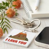 I Lava You Volcano Sleutelhanger (Voorkant Rechts)